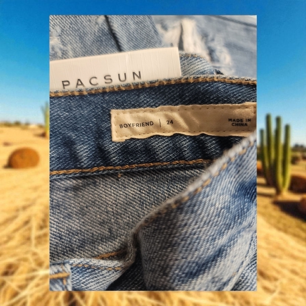 PacSun Classic Blue Denim Jeans 24" Waist - Picture 9 of 11